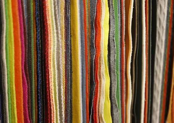 Image of different fabrics and colors.