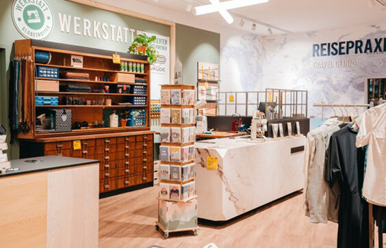 Photo of Globetrotter store interior.